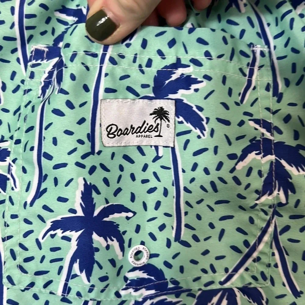 Men's Boardies Palm Tree Print Swim Trunks